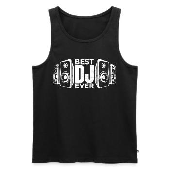 Best DJ - Men's Premium Organic Tank Top - black - Front - AI Model Male 178 light (178cm)