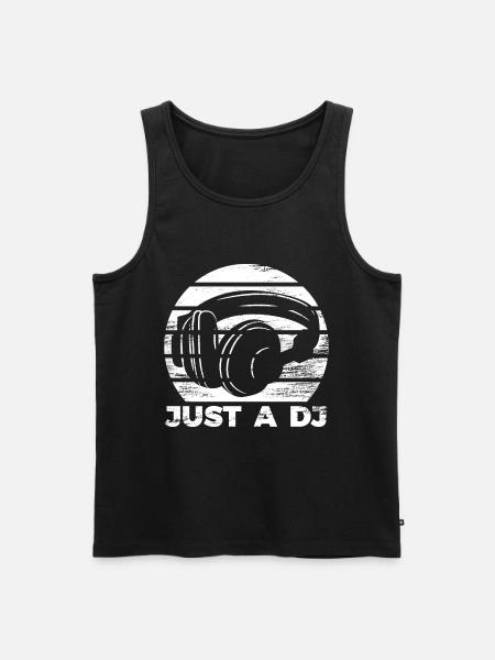 DJ - Männer Premium Bio Tank Top - Schwarz