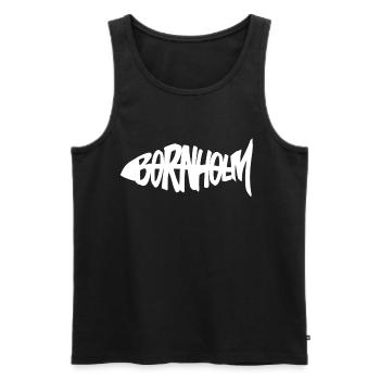 Bornholm Fisch - Männer Premium Bio Tank Top - Schwarz - Vorne - AI Model Male 178 light (178cm)