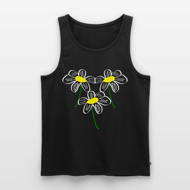 Fleur Blanche Fleurs Blanches Fleurs Blanches Fleurs Blanches Débardeur bio Premium Homme