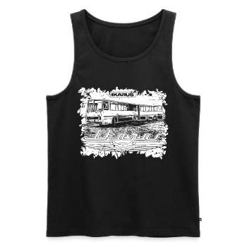 Bus articulé Ikarus Bus - Débardeur bio Premium Homme - noir - Devant - AI Model Male 178 light (178cm)