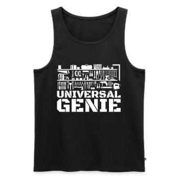 Universalgenie Heimwerker Geschenk - Männer Premium Bio Tank Top - Schwarz - Vorne - Michal (187cm)