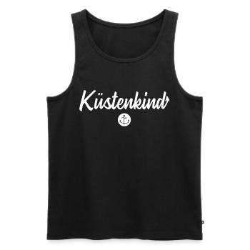 Küstenkind - Männer Premium Bio Tank Top - Schwarz - Vorne - AI Model Male 178 light (178cm)