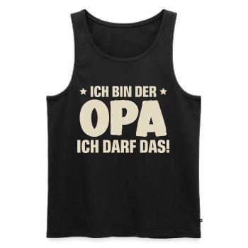 Opa - Männer Premium Bio Tank Top - Schwarz - Vorne - Michal (187cm)