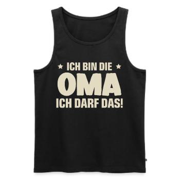 Oma - Männer Premium Bio Tank Top - Schwarz - Vorne - Michal (187cm)