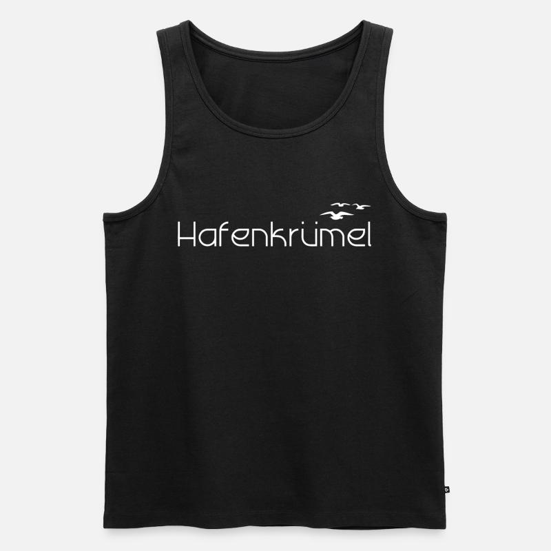 Hafenkrümel - Männer Premium Bio Tank Top - Schwarz