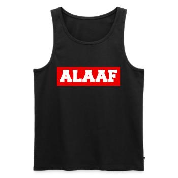 ALAAF - Männer Premium Bio Tank Top - Schwarz - Vorne - AI Model Male 178 light (178cm)