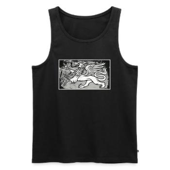 Ein Greif in grau - Männer Premium Bio Tank Top - Schwarz - Vorne - AI Model Male 178 light (178cm)