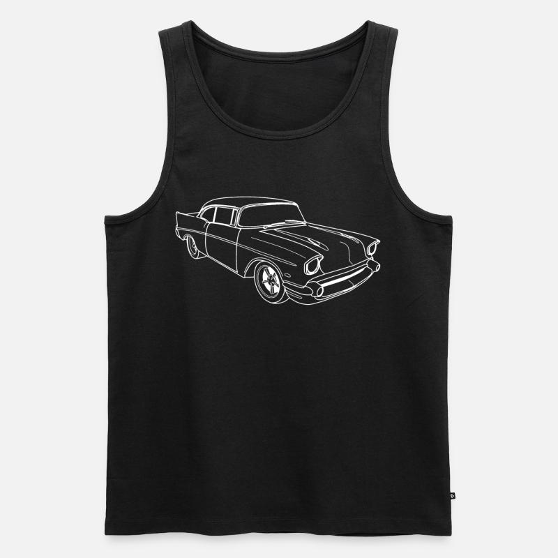 Altes amerikanisches Auto - Männer Premium Bio Tank Top - Schwarz