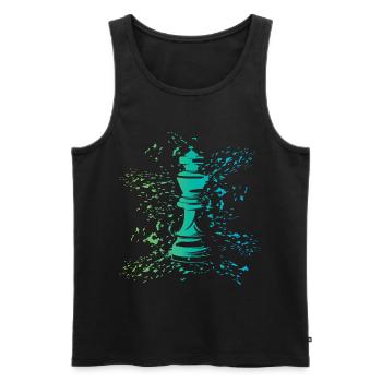 König Schach Symbol Farben Explosion Verein Logo - Männer Premium Bio Tank Top - Schwarz - Vorne - AI Model Male 178 light (178cm)