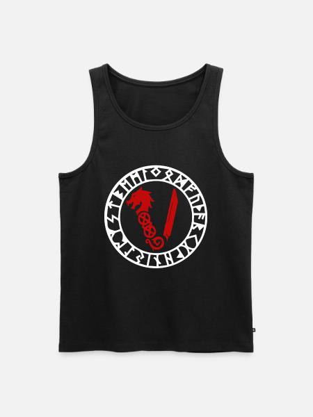 Symbol Der Wikinger - Männer Premium Bio Tank Top - Schwarz