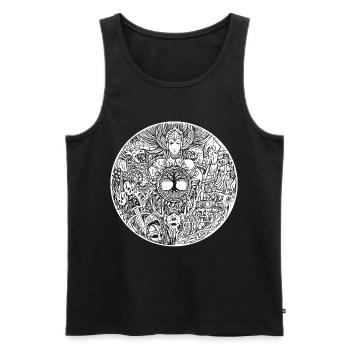 Wikinger-Schild - Walküre - Valkyrie - Männer Premium Bio Tank Top - Schwarz - Vorne - AI Model Male 178 light (178cm)