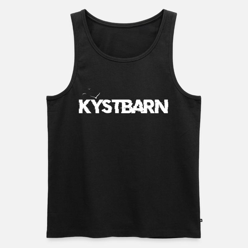 Kystbarn - Männer Premium Bio Tank Top - Schwarz
