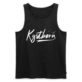Kystbørn - Coastal child - Men's Premium Organic Tank Top - black - Front - AI Model Male 178 light (178cm)