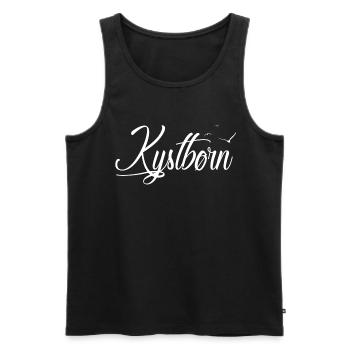 Kystbørn - Coastal child - Men's Premium Organic Tank Top - black - Front - AI Model Male 178 light (178cm)