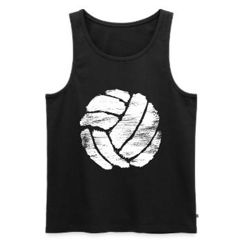 Volleyball Zeichnung - Männer Premium Bio Tank Top - Schwarz - Vorne - Michal (187cm)