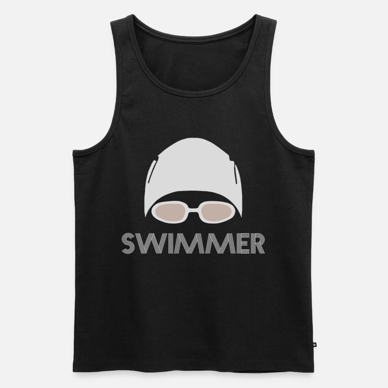 Swimmer - Männer Premium Bio Tank Top - Schwarz