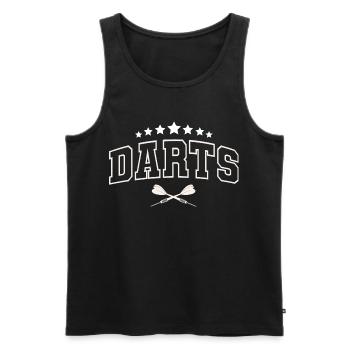 Dart Darts Dartspieler Darten - Männer Premium Bio Tank Top - Schwarz - Vorne - AI Model Male 178 light (178cm)