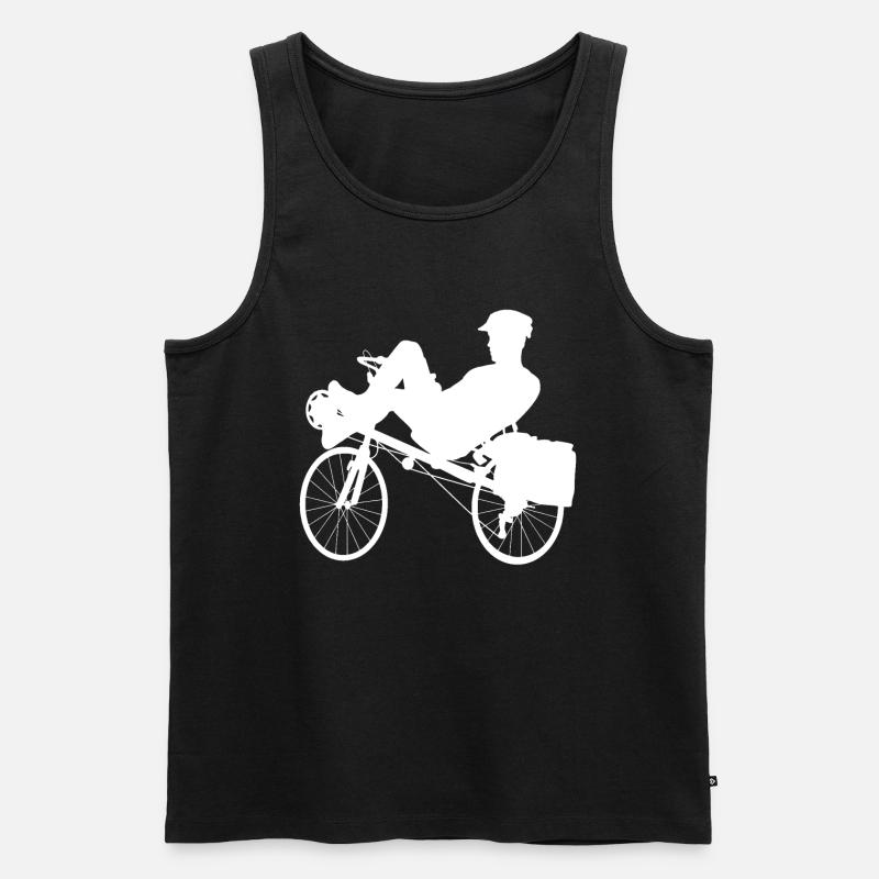 Liegerad - Männer Premium Bio Tank Top - Schwarz