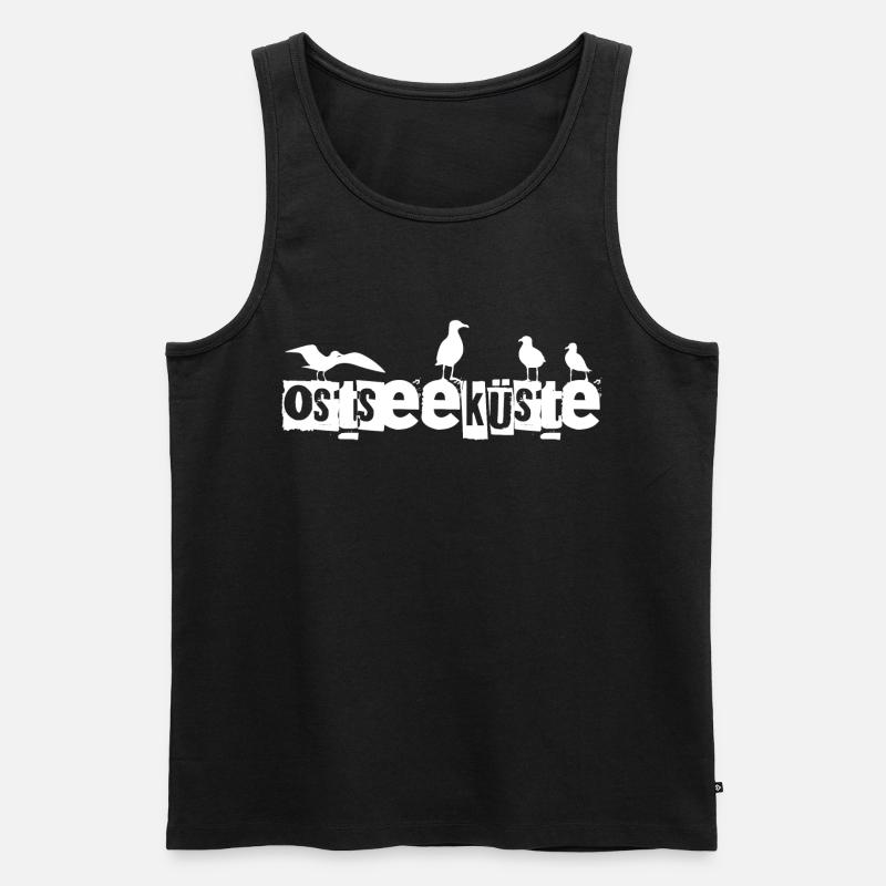 Ostseeküste - Männer Premium Bio Tank Top - Schwarz