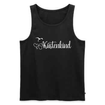 Küstenkind Mit Herz - Männer Premium Bio Tank Top - Schwarz - Vorne - AI Model Male 178 light (178cm)