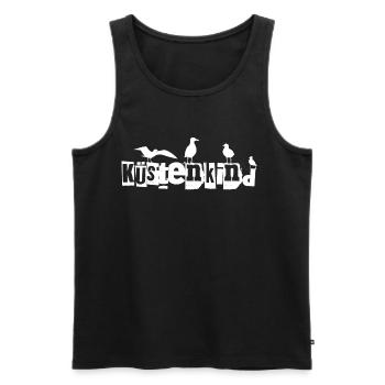 Küstenkind mit Möwen - Männer Premium Bio Tank Top - Schwarz - Vorne - AI Model Male 178 light (178cm)