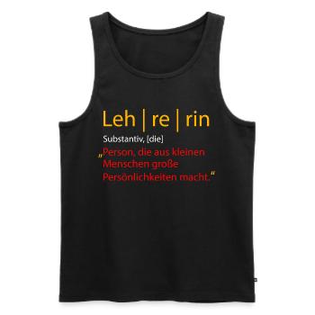 Lehrerin - Männer Premium Bio Tank Top - Schwarz - Vorne - AI Model Male 178 light (178cm)