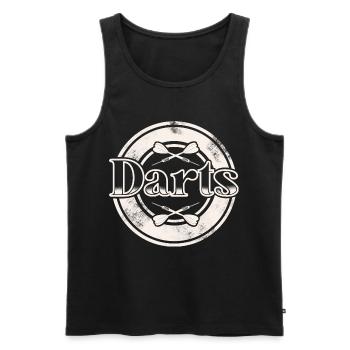 Dart Darten Darts - Männer Premium Bio Tank Top - Schwarz - Vorne - AI Model Male 178 light (178cm)