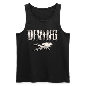 Diving Divers - Men's Premium Organic Tank Top - black - Front - AI Model Male 178 light (178cm)