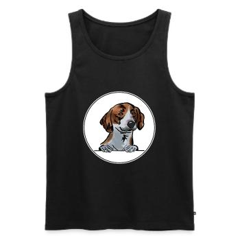 Drever Dog pour les amateurs de chiens qui jettent un coup d’œil - Débardeur bio Premium Homme - noir - Devant - Michal (187cm)