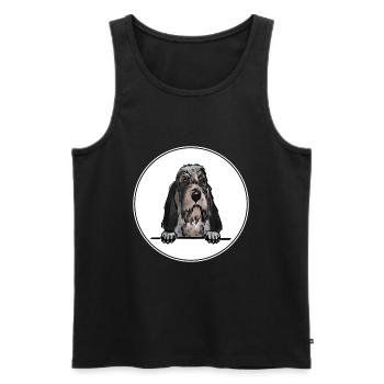 Griffon Bleu de Gascogne Hund für Peeking Dog Lover - Männer Premium Bio Tank Top - Schwarz - Vorne - Michal (187cm)
