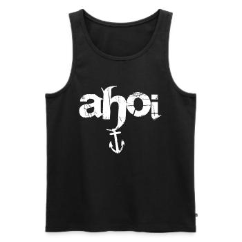 Ahoi - Männer Premium Bio Tank Top - Schwarz - Vorne - Michal (187cm)
