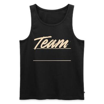 Team - Männer Premium Bio Tank Top - Schwarz - Vorne - AI Model Male 178 light (178cm)