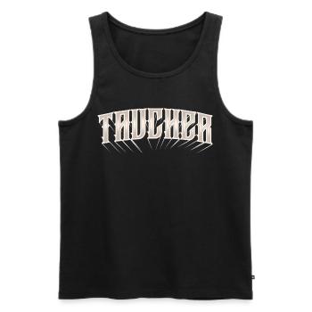 Taucher Tauchen - Männer Premium Bio Tank Top - Schwarz - Vorne - AI Model Male 178 light (178cm)