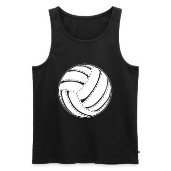 Volley-ball - Débardeur bio Premium Homme - noir - Devant - AI Model Male 178 light (178cm)