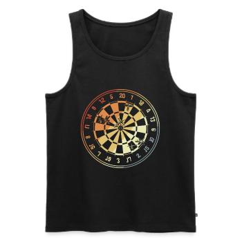 Dartboard - Men's Premium Organic Tank Top - black - Front - AI Model Male 178 light (178cm)