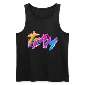 Team - Men's Premium Organic Tank Top - black - Front - AI Model Male 178 light (178cm)