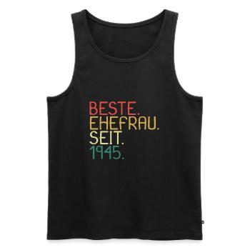 Beste Ehefrau Seit 1945 - Jahrestag Geschenk - Männer Premium Bio Tank Top - Schwarz - Vorne - Michal (187cm)