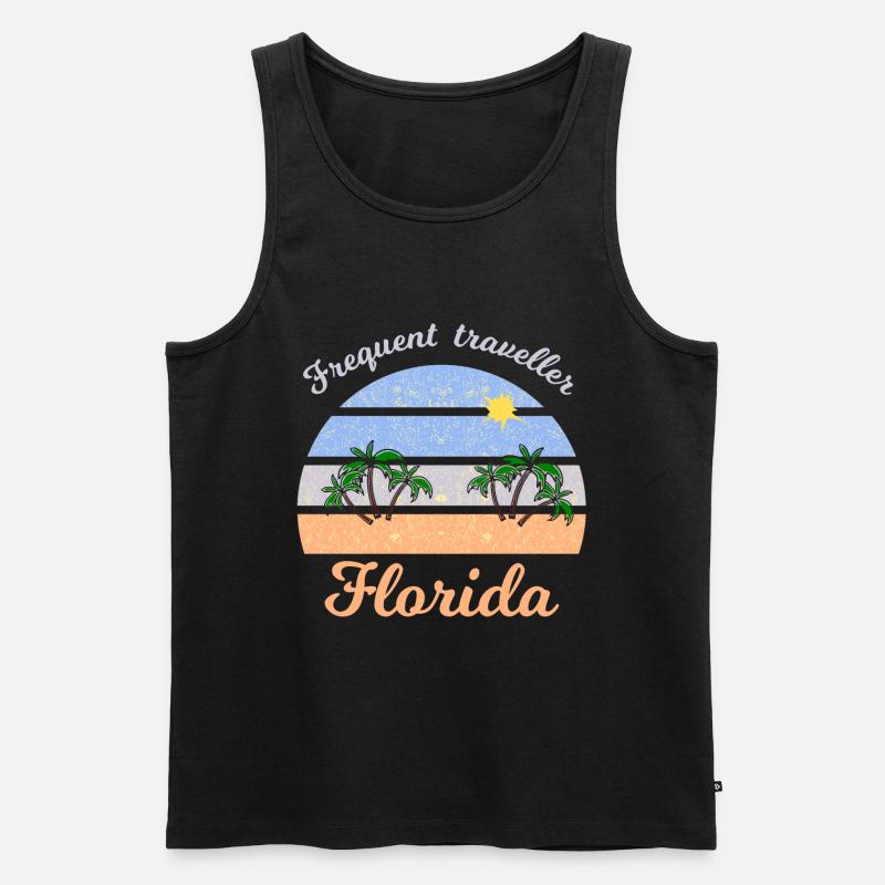 Urlaub in Florida - Männer Premium Bio Tank Top - Schwarz