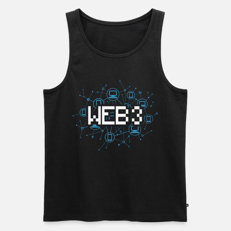 Web3 - Männer Premium Bio Tank Top - Schwarz