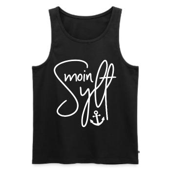 Reisen Reise Insel Tourist Urlaub Spruch Moin Sylt - Männer Premium Bio Tank Top - Schwarz - Vorne - AI Model Male 178 light (178cm)