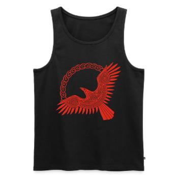 roter wikingeradler - Männer Premium Bio Tank Top - Schwarz - Vorne - Michal (187cm)