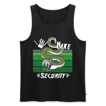 Snake Safety - Men's Premium Organic Tank Top - black - Front - AI Model Male 178 light (178cm)