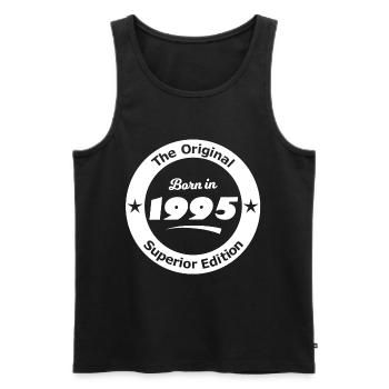 Année de naissance 1995 - Débardeur bio Premium Homme - noir - Devant - Michal (187cm)