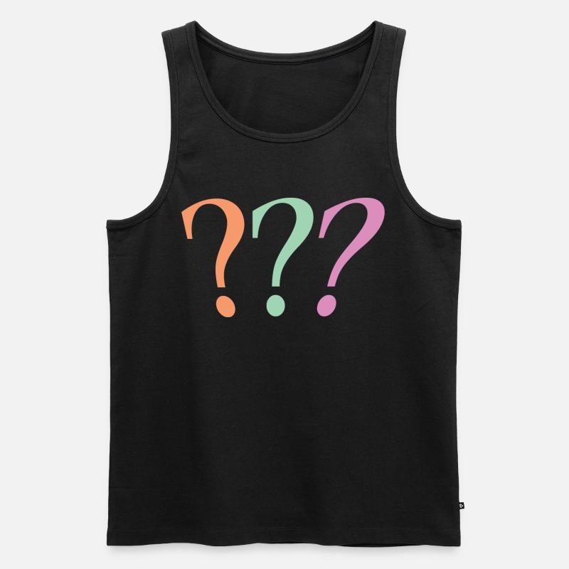 Fragezeichen - Männer Premium Bio Tank Top - Schwarz