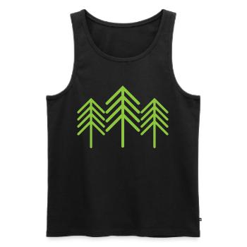Arbres Symbole Forêt Minimalisme Icône verte - Débardeur bio Premium Homme - noir - Devant - Michal (187cm)