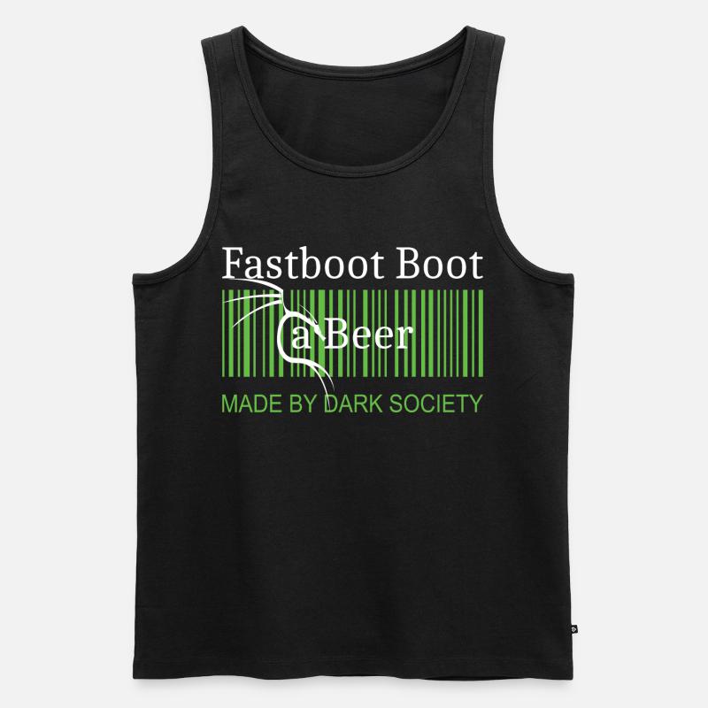 Fastboot Boot a Beer - Männer Premium Bio Tank Top - Schwarz