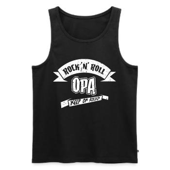 coolster Opa - Männer Premium Bio Tank Top - Schwarz - Vorne - AI Model Male 178 light (178cm)