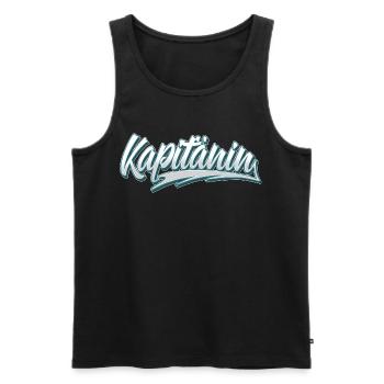 Kapitänin Segeln Boot Bootfahren Seglerin - Männer Premium Bio Tank Top - Schwarz - Vorne - Michal (187cm)