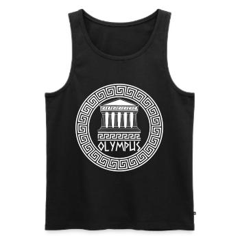 The domain of the gods (white) - Men's Premium Organic Tank Top - black - Front - AI Model Male 178 light (178cm)